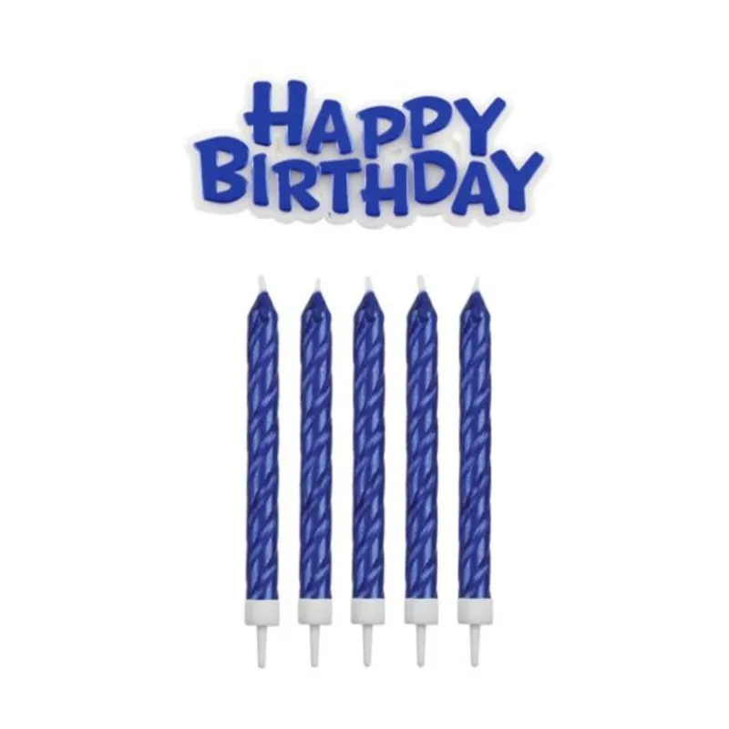 16 Bougies Bleues + Happy Birthday>Cerf Dellier Online