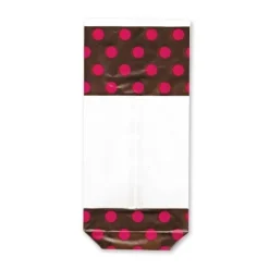 10 Sachets Fc + Liens Chocolat/Rose 12 X 26 Cm>Cerf Dellier Discount