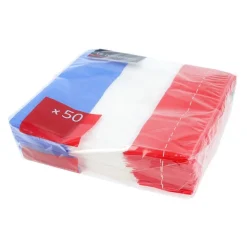 50 Serviettes De Table Bleu Blanc Rouge>Cerf Dellier Clearance