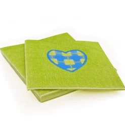 20 Serviettes En Papier Anis Coeur Bleu Patisdecor>Cerf Dellier Hot