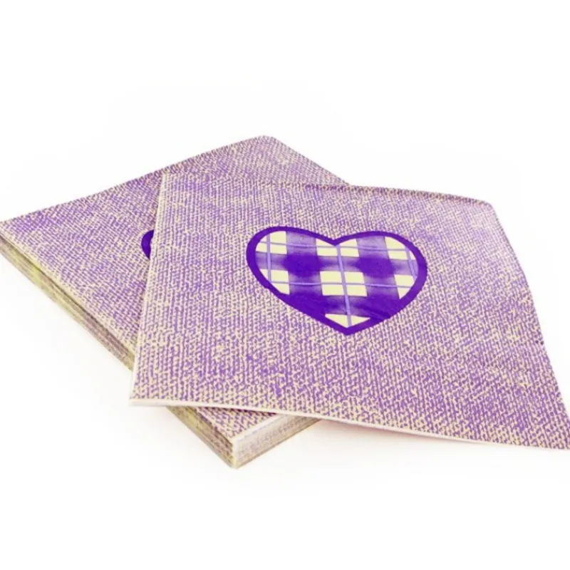 20 Serviettes En Papier Coeur Violet Patisdecor>Cerf Dellier Best