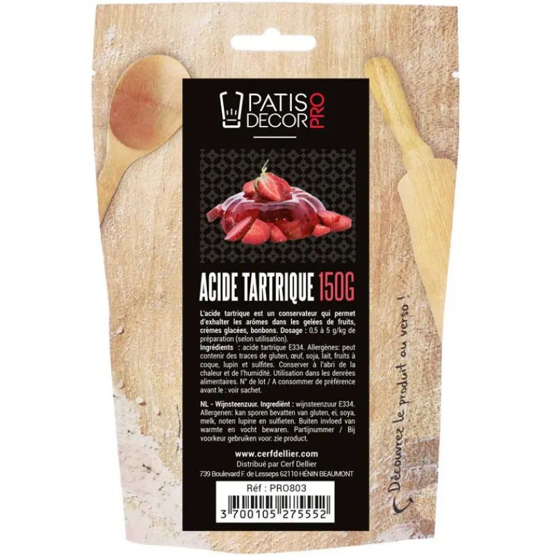 Cerf Dellier Acidifiants*Acide Tartrique Patisdecor Pro 150 G