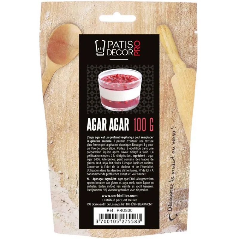 Cerf Dellier Gélatines Et Gélifiants*Agar Agar Patisdecor Pro 100 G
