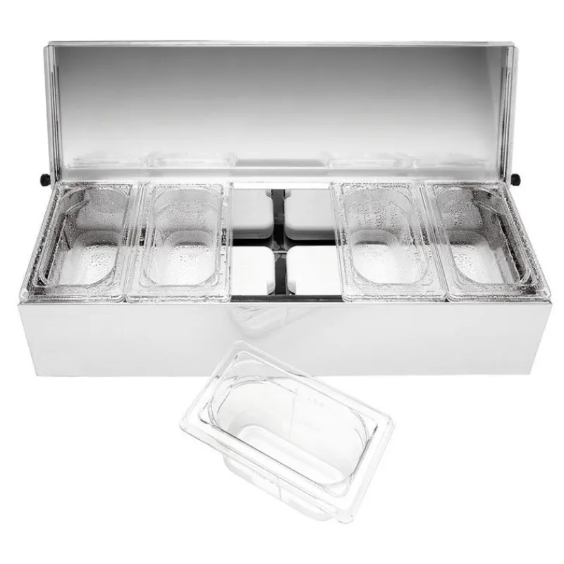 Bac De Stockage Condibox Avec 5 Bacs Gn 1/9 Cristal>Cerf Dellier Sale