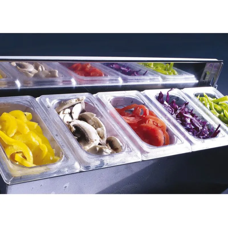 Bac De Stockage Condibox Avec 5 Bacs Gn 1/9 Cristal>Cerf Dellier Sale