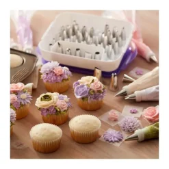 Cerf Dellier Douilles*Boite 55 Douilles Decor Inox Wilton