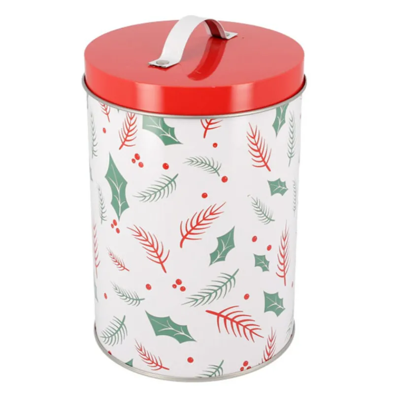 Boite A Biscuits De Noël Houx En Metal>Cerf Dellier Discount