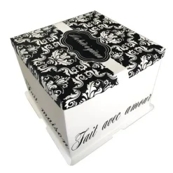 Boite Patissiere Arabesques 21 X 21 X 22 Cm Patisdecor>Cerf Dellier