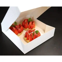 Boite Patissiere Blanche Carree Hauteur 5 Cm Patisdecor>Cerf Dellier Online