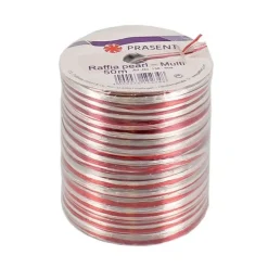 Bolduc Raphia Pearl Rouge / Argent 50 M>Cerf Dellier Sale