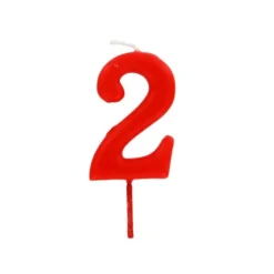 Bougie Anniversaire Chiffre 2 Rouge Patisdecor>Cerf Dellier Best