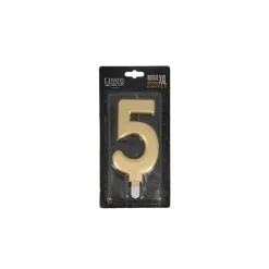 Bougie Anniversaire Doree Xxl Chiffre 5 Patisdecor>Cerf Dellier Best