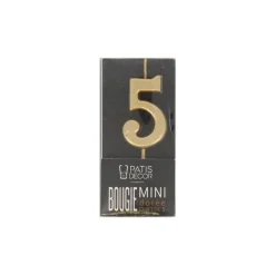 Bougie Anniversaire Doree Chiffre 5 Patisdecor>Cerf Dellier Clearance