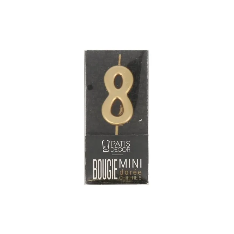 Bougie Anniversaire Doree Chiffre 8 Patisdecor>Cerf Dellier Hot