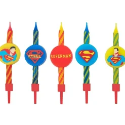Bougie Anniversaire Superman Assorties (X10)>Cerf Dellier Outlet