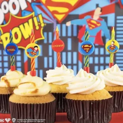 Bougie Anniversaire Superman Assorties (X10)>Cerf Dellier Outlet