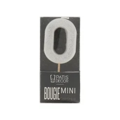 Bougie Argentee Pailletee Chiffre 0 Patisdecor>Cerf Dellier Best