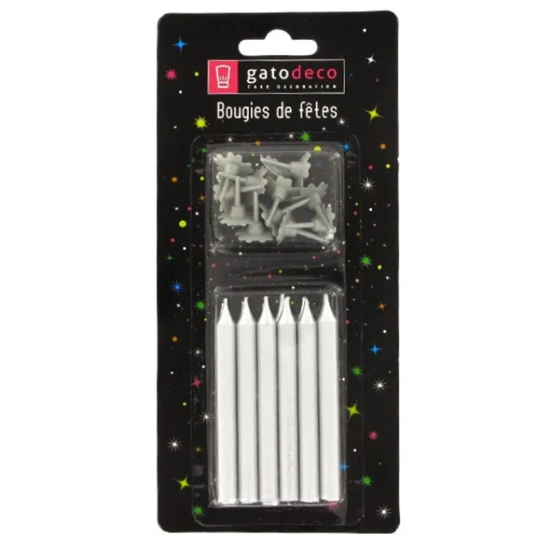 Bougie Argentee Patisdecor (X 12)>Cerf Dellier Discount