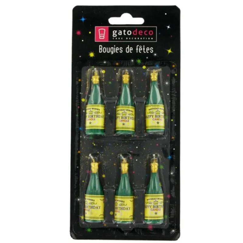 Bougie Bouteille De Champagne Patisdecor (X 6)>Cerf Dellier Outlet