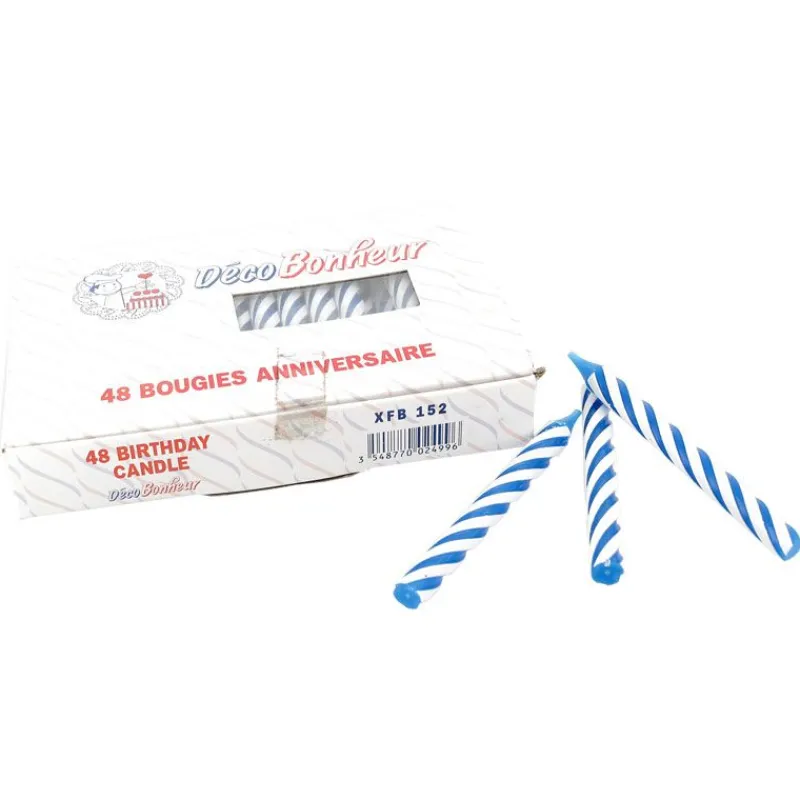 Bougie Torsadee Bleues (X48)>Cerf Dellier Clearance