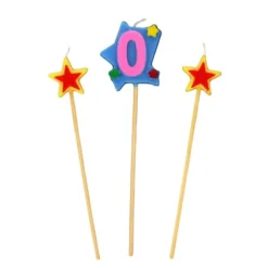 Bougies Chiffre 0 Et Etoiles Sur Piques Patisdecor>Cerf Dellier Discount