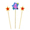Bougies Chiffre 4 Et Etoiles Sur Piques Patisdecor>Cerf Dellier Discount