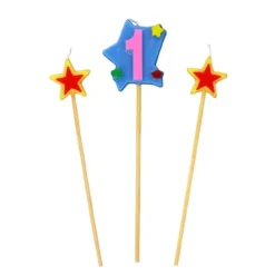 Bougies Chiffre 1 Et Etoiles Sur Piques Patisdecor>Cerf Dellier New