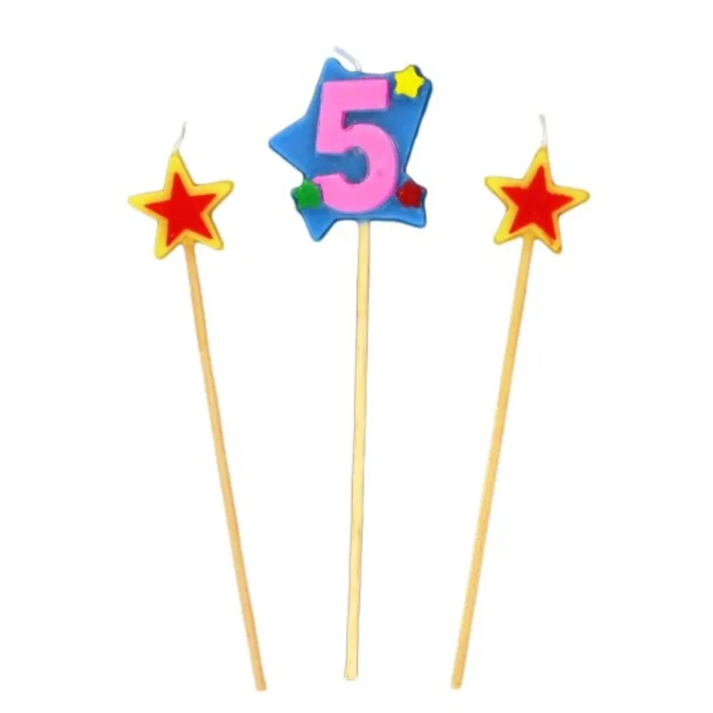 Bougies Chiffre 5 Et Etoiles Sur Piques Patisdecor>Cerf Dellier