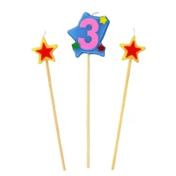 Bougies Chiffre 3 Et Etoiles Sur Pique Patisdecor>Cerf Dellier Discount