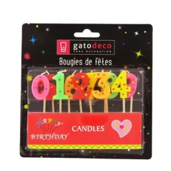Bougies Chiffres Sur Piques Assorties Patisdecor>Cerf Dellier New