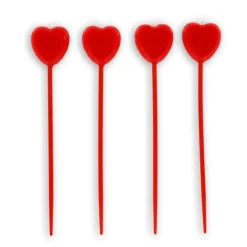 Bougies Coeurs Rouges Sur Pique Haute Patisdecor (X 4)>Cerf Dellier Outlet