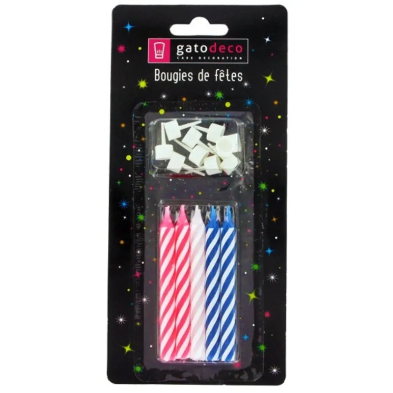 Bougies D'Anniversaire 8 Cm Assorties Patisdecor (X 10)>Cerf Dellier Hot