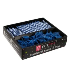 Bougies Torsadees 6 Cm Et Bobeches Bleues Patisdecor (Par 125)>Cerf Dellier Best