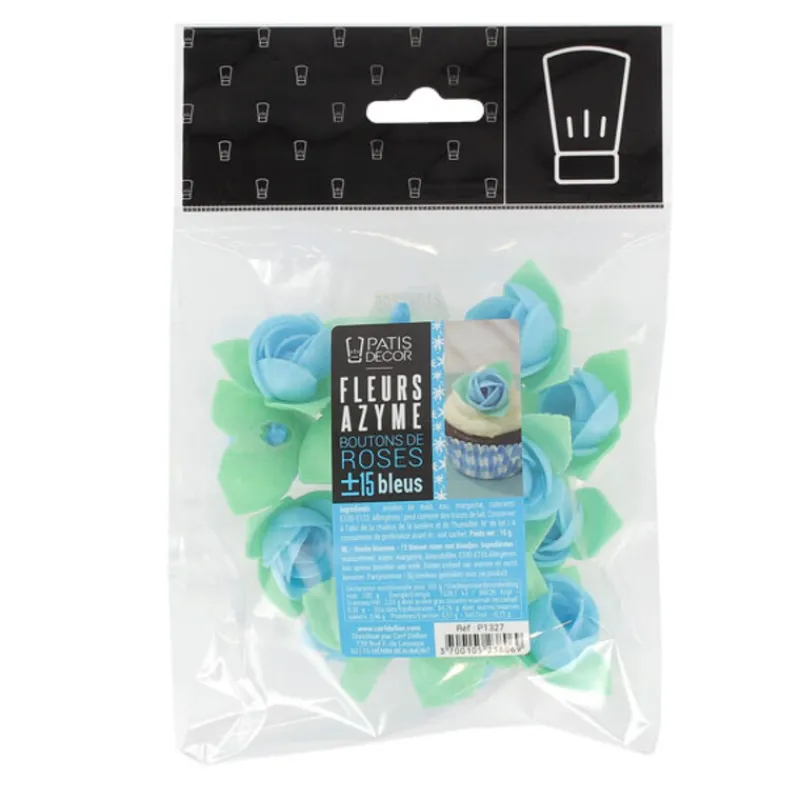 Boutons De Rose Bleue Patisdecor X15>Cerf Dellier Hot