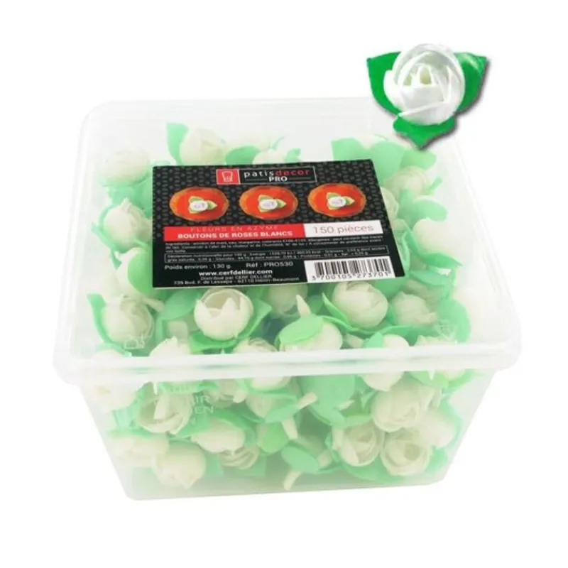 Boutons De Roses Blancs En Azyme Patisdecor Pro (X150)>Cerf Dellier Hot