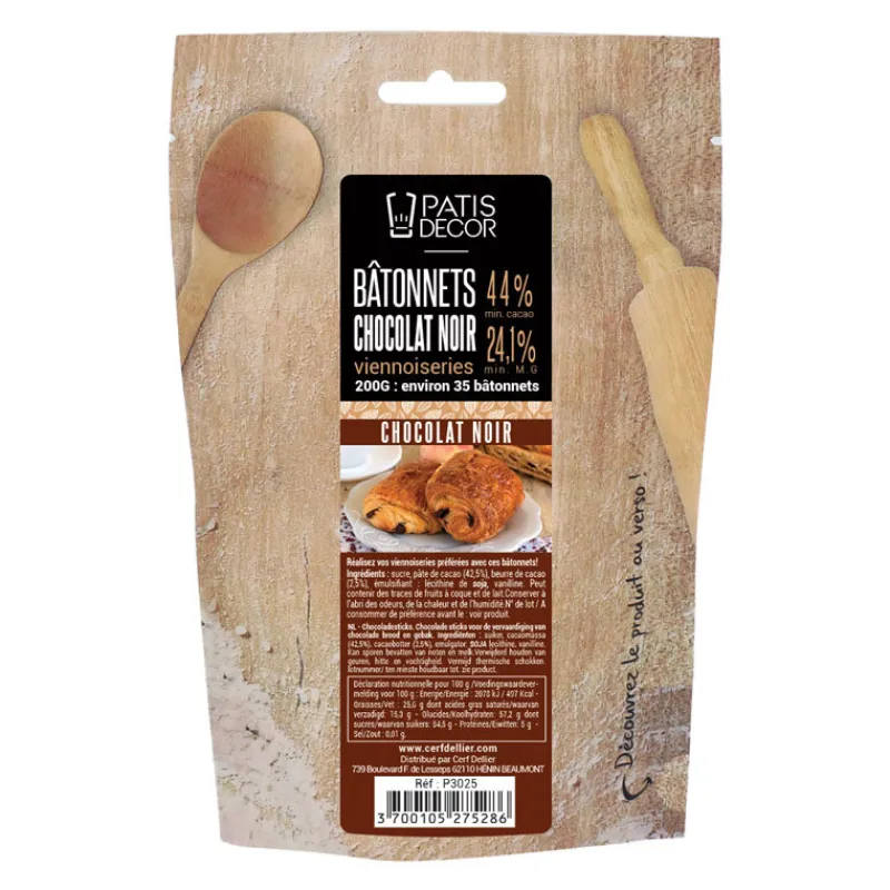 Cerf Dellier Bâtons De Boulanger*Bâtons Boulangers En Chocolat Barry 200 G - Patisdecor
