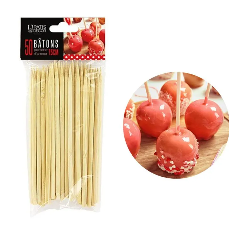Bâtons Pomme D'Amour Patisdecor 15 Cm ( 50)>Cerf Dellier