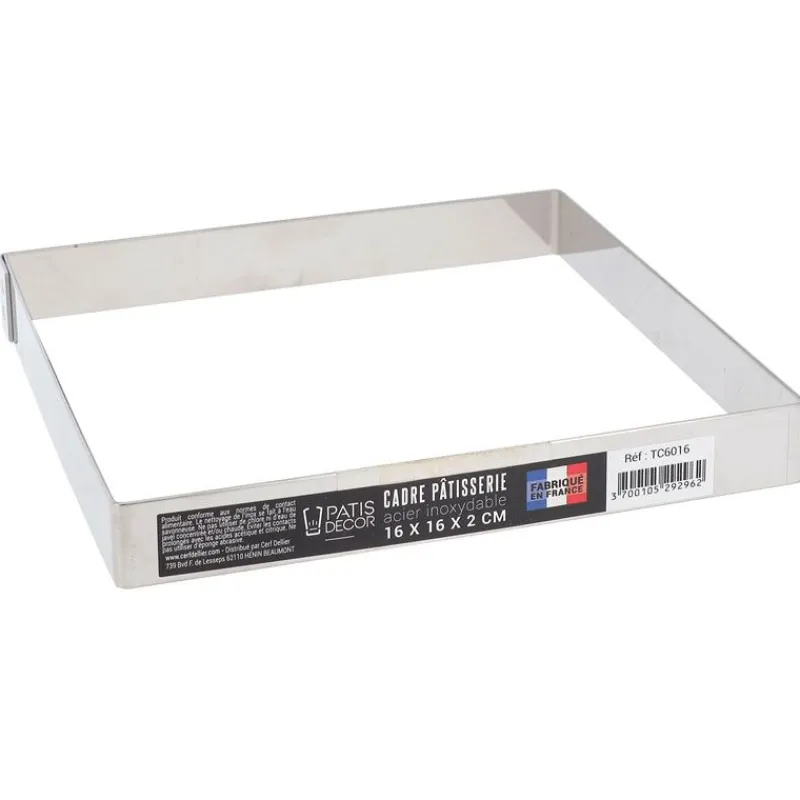 Cerf Dellier Cadres À Patisserie*Cadre A Patisserie Inox H 2 Cm - 16 X 16 Cm Patisdecor
