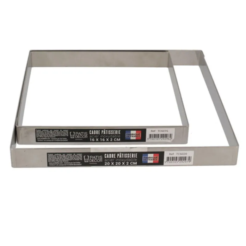Cerf Dellier Cadres À Patisserie*Cadre A Patisserie Inox H 2 Cm - 16 X 16 Cm Patisdecor