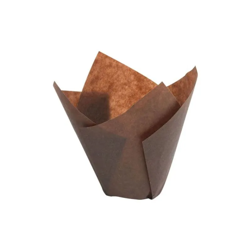 Cerf Dellier Moules Papier Et Carton*Caissette Haute Tulipcup Brune (X300)