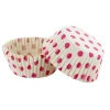 Caissettes Cupcakes Blanches A Pois Roses (X50)>Cerf Dellier Discount