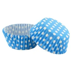 Caissettes Cupcakes Bleues A Pois Blancs (X50)>Cerf Dellier New