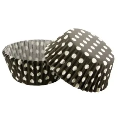 Caissettes Cupcakes Noires A Pois Blancs (X50)>Cerf Dellier Hot