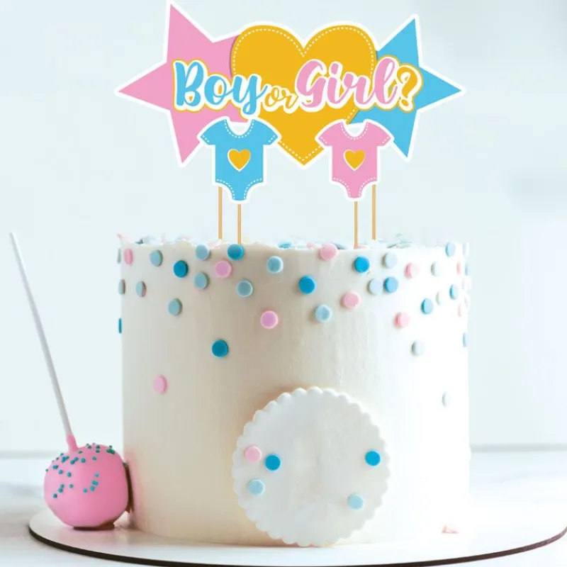 Cake Topper Assortis Theme Gender Reveal >Cerf Dellier Online