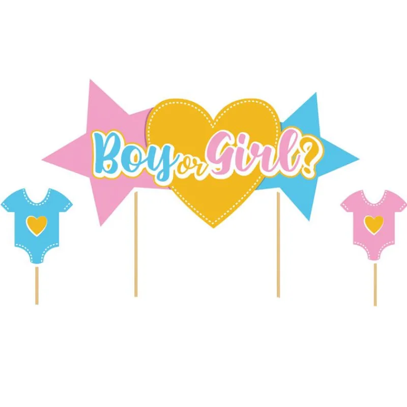 Cake Topper Assortis Theme Gender Reveal >Cerf Dellier Online