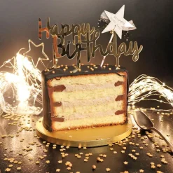 Cake Topper Etoile Happy Birthday Patisdecor>Cerf Dellier Sale