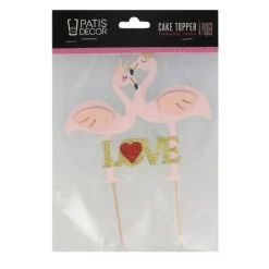 Cake Topper Flamants Roses Love Patisdecor>Cerf Dellier Online