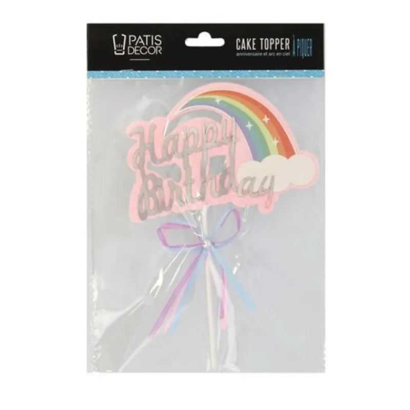 Cake Topper Happy Birthday Arc En Ciel>Cerf Dellier Discount