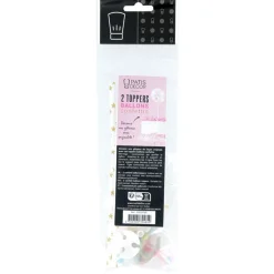Cake Toppers Ballons & Confettis (X2)>Cerf Dellier Hot