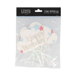 Cake Toppers Nuages Happy Birthday Patisdecor (X 2)>Cerf Dellier Sale